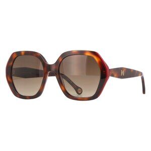A0582Z New CAROLINA HERRERA Havana Square Her 0181/S O63HA Sunglasses Women